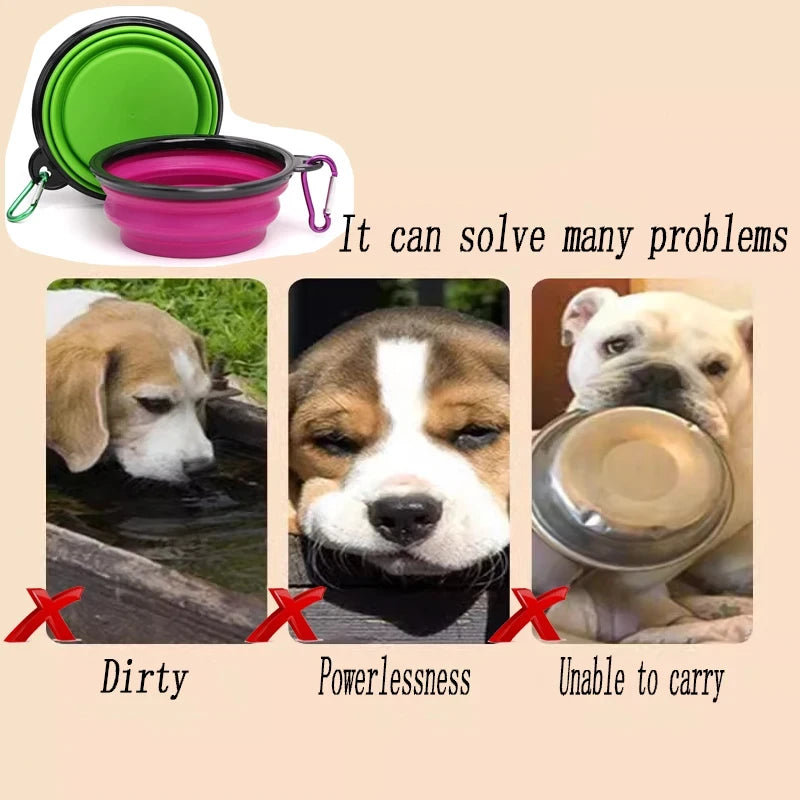 Collapsible Silicone Pet Travel Bowl
