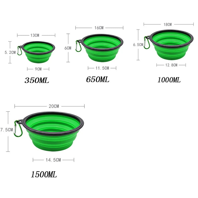 Collapsible Silicone Pet Travel Bowl