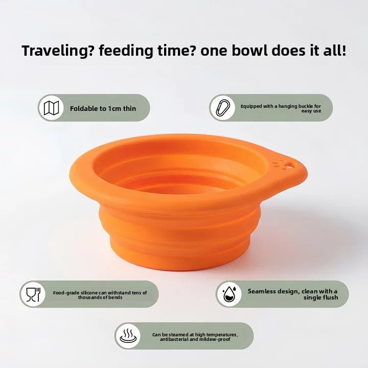 Round Silicone Foldableing Bowl for Pets,Cat Bowl and Dog Bowl